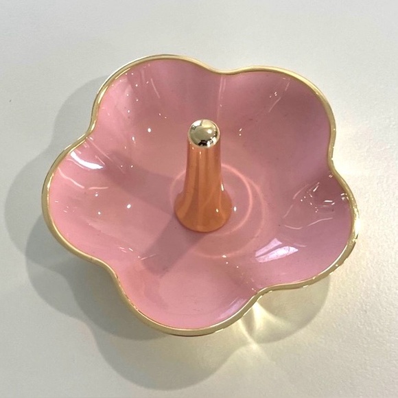 Kate Spade x Lenox Pink and Gold Floral Jewelry Holder like new no box - Picture 2 of 7